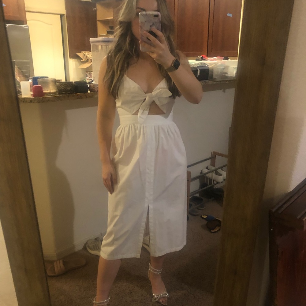 👰🏼 NEVER WORN White Cotton Topshop Dress